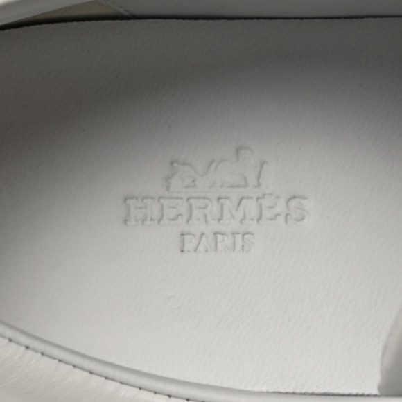 SOLD Hermes Happy Sneakers 37 White Calfskin - Picture 7 of 12